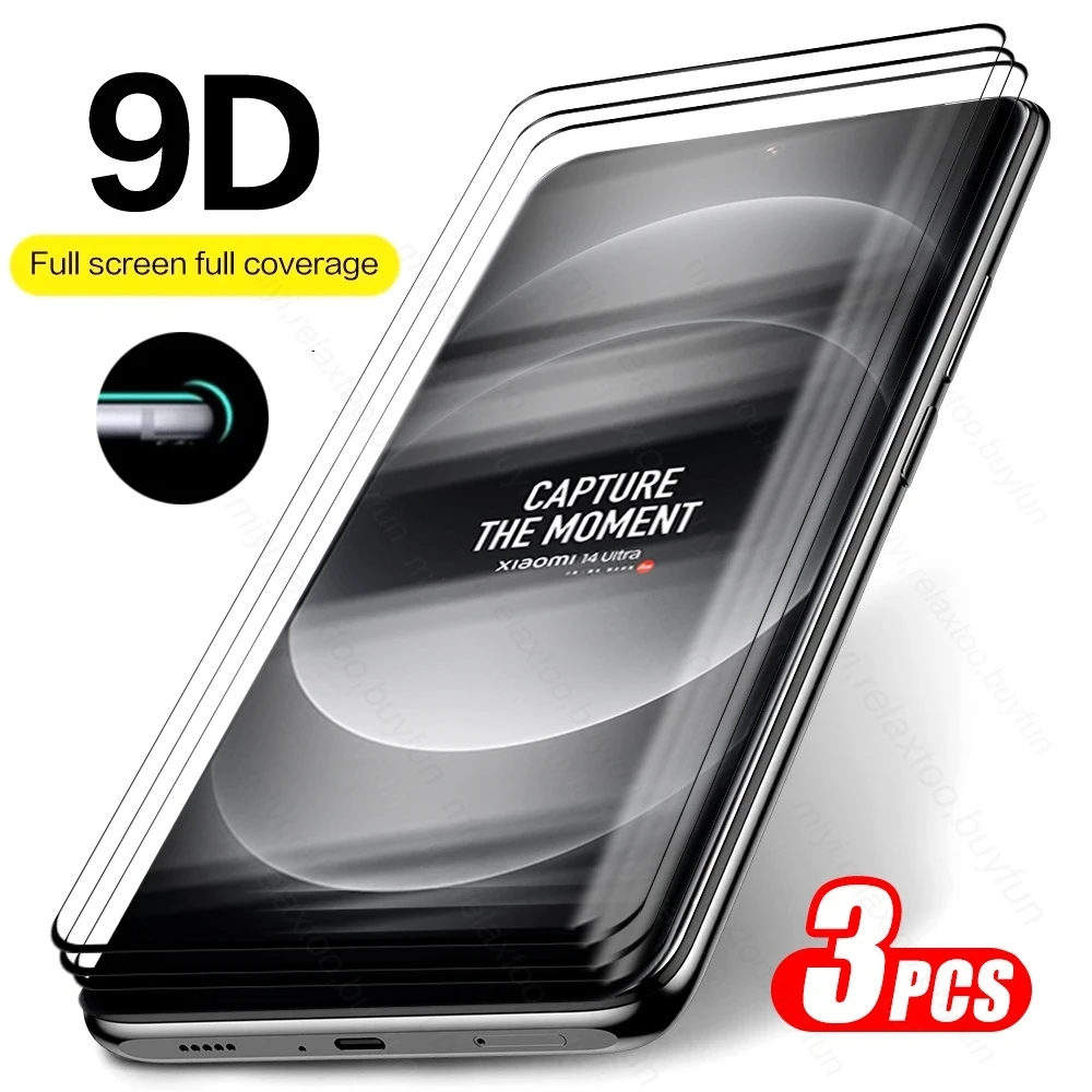 

Для Xiaomi 14 Ultra 5G Glass 3 шт. 19D изогнутое закаленное стекло Xiaomi Mi14 Ultra защита для экрана Xiaomi14 Ultra Pro 5G 2024