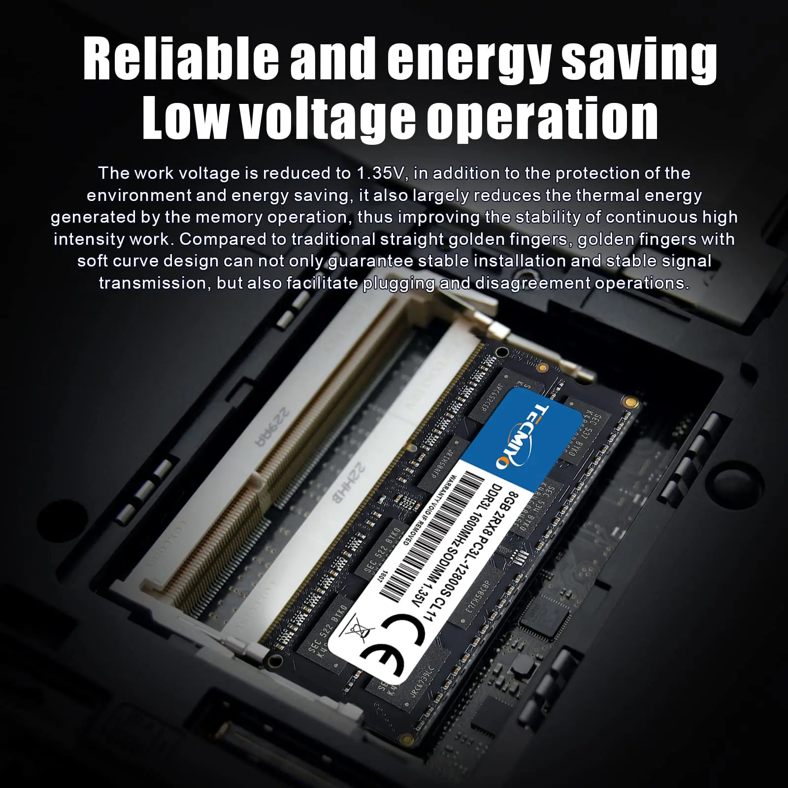 1.5V, PC3-10600S, Não-ECC-Preto