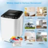 Portable Washing Machine 17.8Lbs Portable Washer Machine 2.4Cu.ft Compact Laundry Washer and Dryer Combo with Drain Pump 4