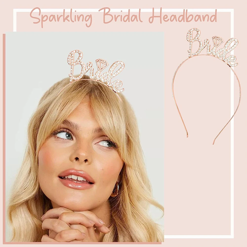 Fascia per capelli da sposa con mini corona e velo - Novità accessorio da sposa - Tiara per addio al nubilato - Divertente regalo per addio al nubilato - Italia