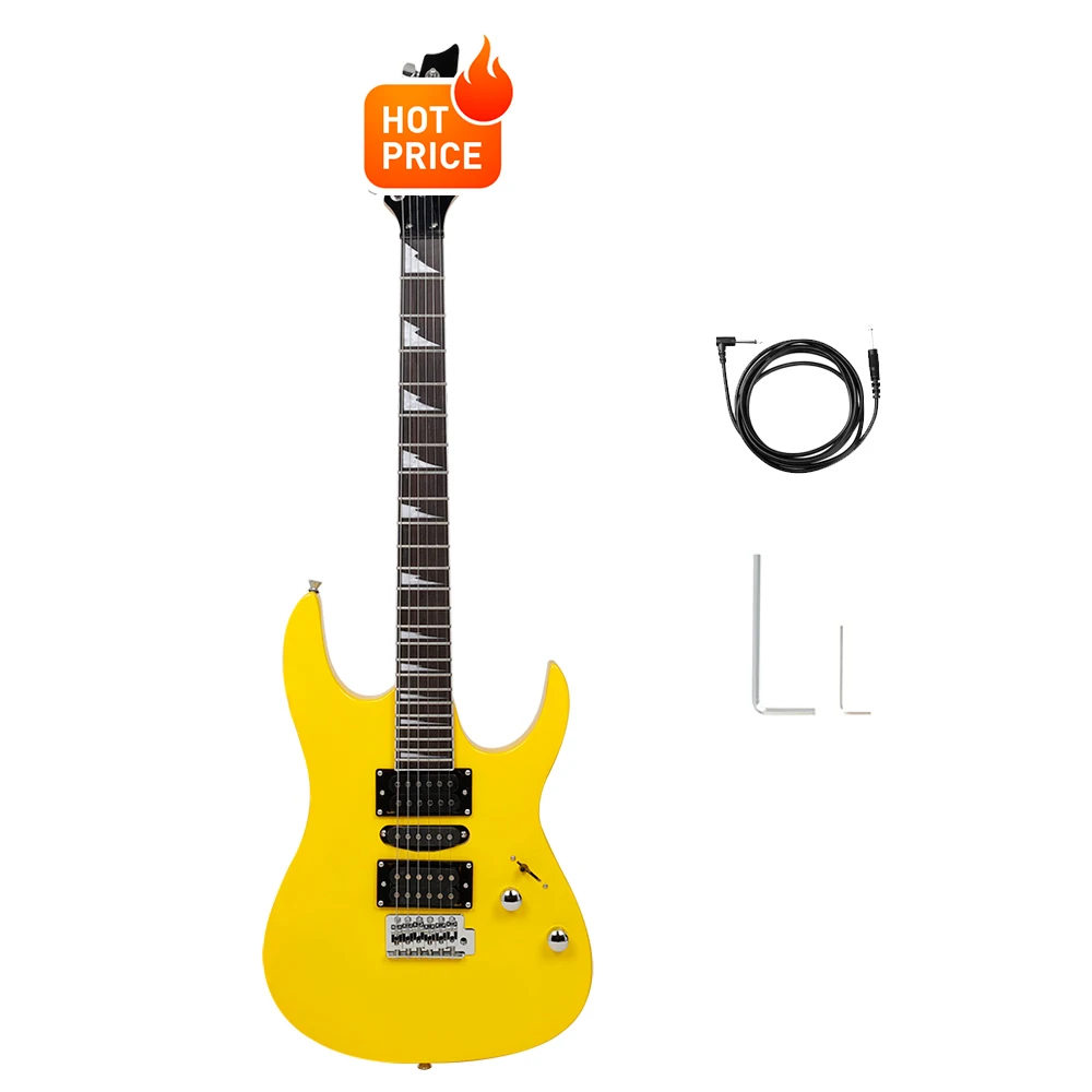 6弦エレキギター,フレットメイプルネック,バッグチューナー付きエレキ