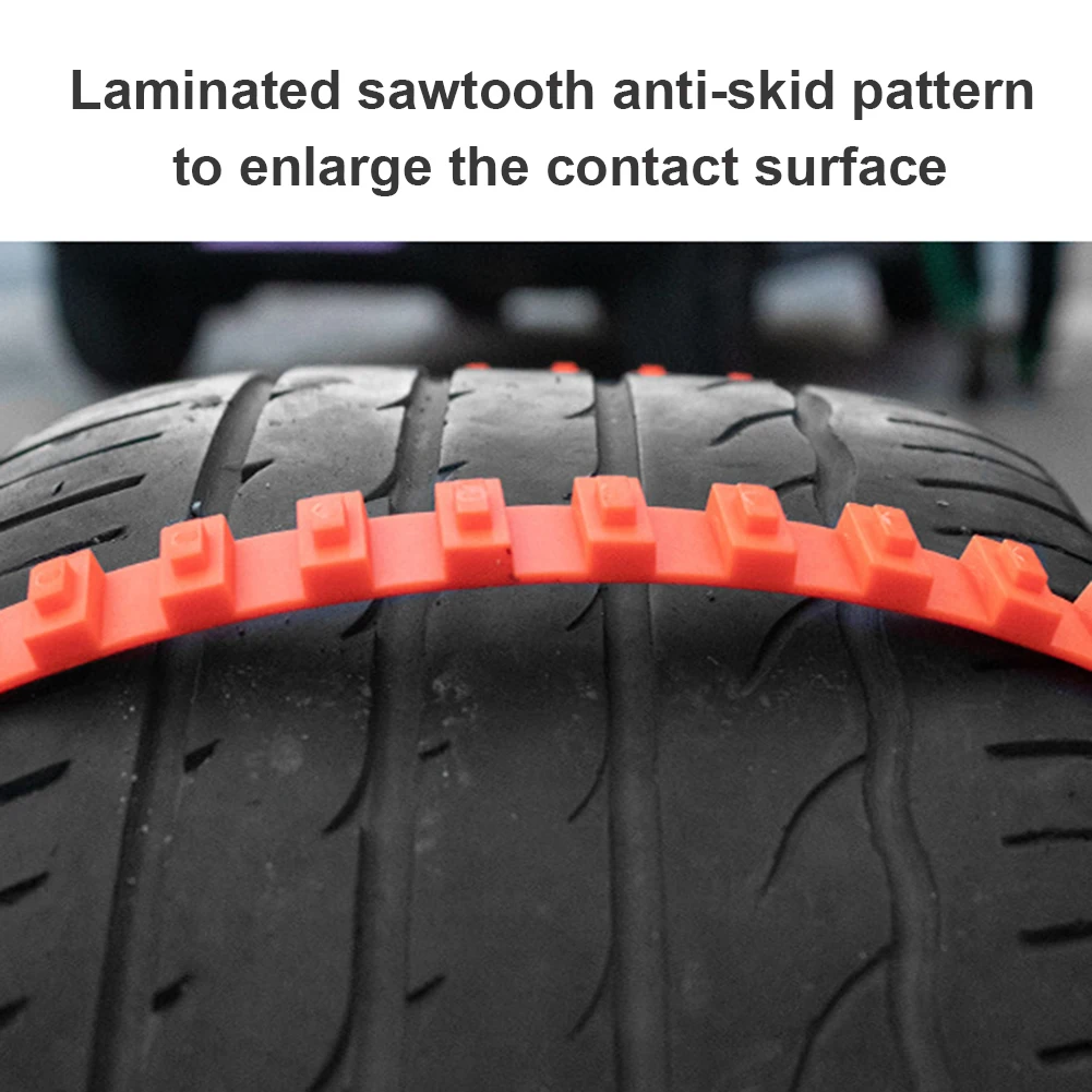 10Pcs Winter Snow Anti-Skid Tyre Cable Ties Nylon Auto Outdoor Snow Tire Anti Skid Chain Winter Car Chain Auto Accessories