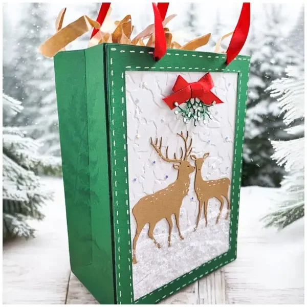 StampsVersatile Gift Bag Forest Landscape Woodland Metal Cutting Dies Silicone Scrapbooking Stencil Photo Album Card DIY Paper