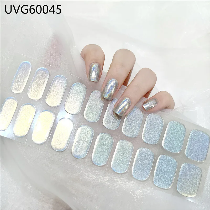 

Gel Nail Art Stickers Wraps UV/LED Lamp Cured Long Lasting Full Cove Gel Nail Stickers Fashion Manicure Decor Nail Art Wraps