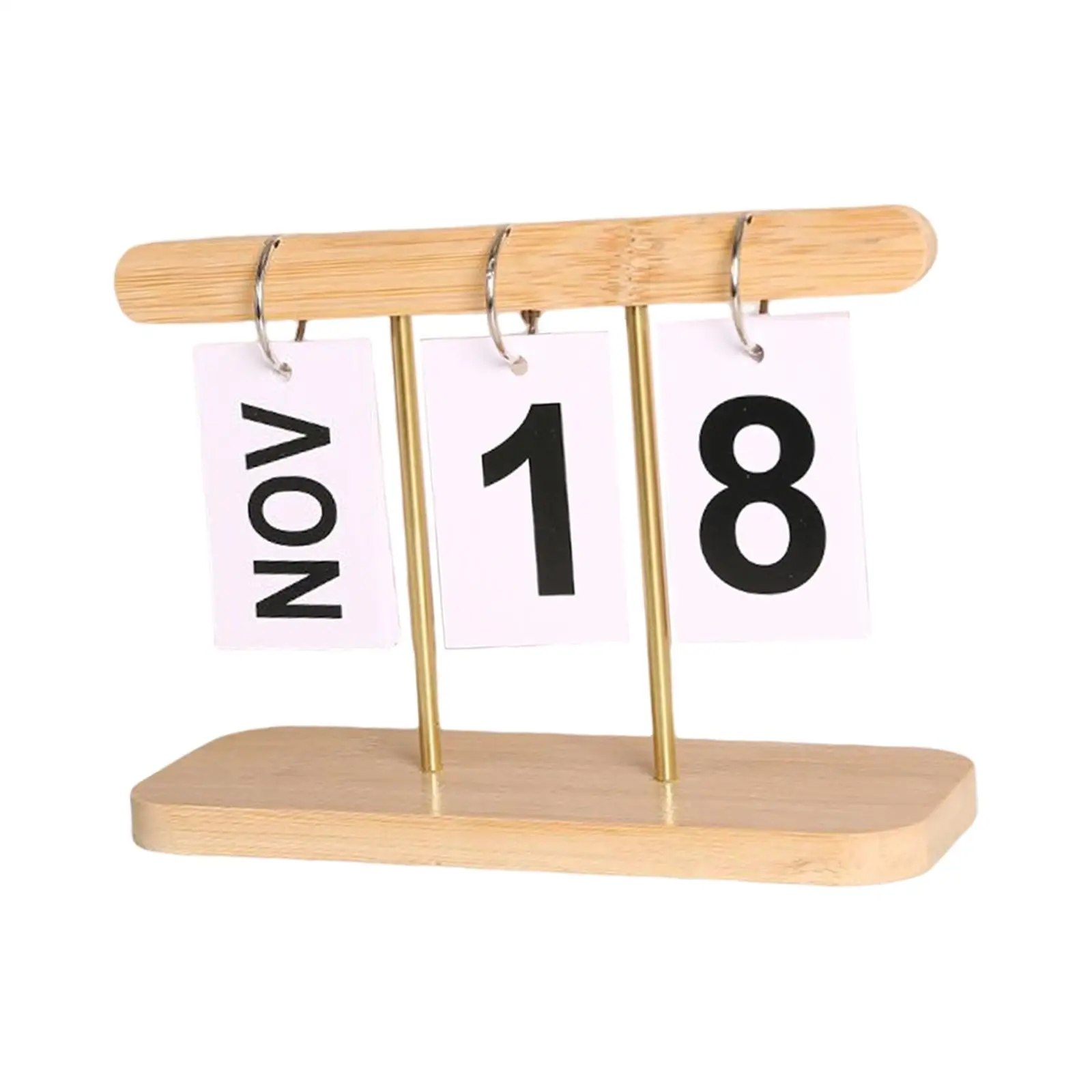 Free Standing Desk Calendar Wood Frame Perpetual Calendar Desktop Ornament
