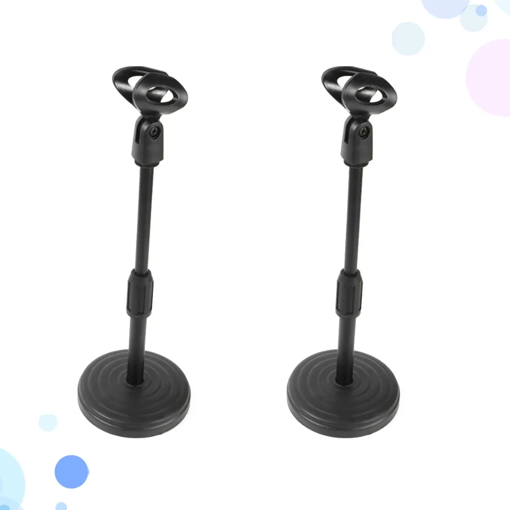 2Pcs 데스크탑 마이크 스탠드 회의 회의용 라이브 방송 컴퓨터 사용을 위한 헤비 듀티 리프팅 웨이트 디스크 지지대 홀더