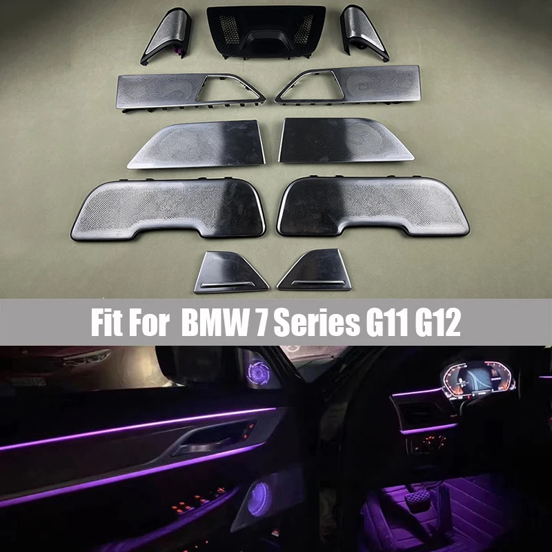 

11 Colour LED Speaker Cover Car Midrange Tweeter HiFi Music Stereo Horn Ambient Light Suitable for BMW New 7 Series G11 G12