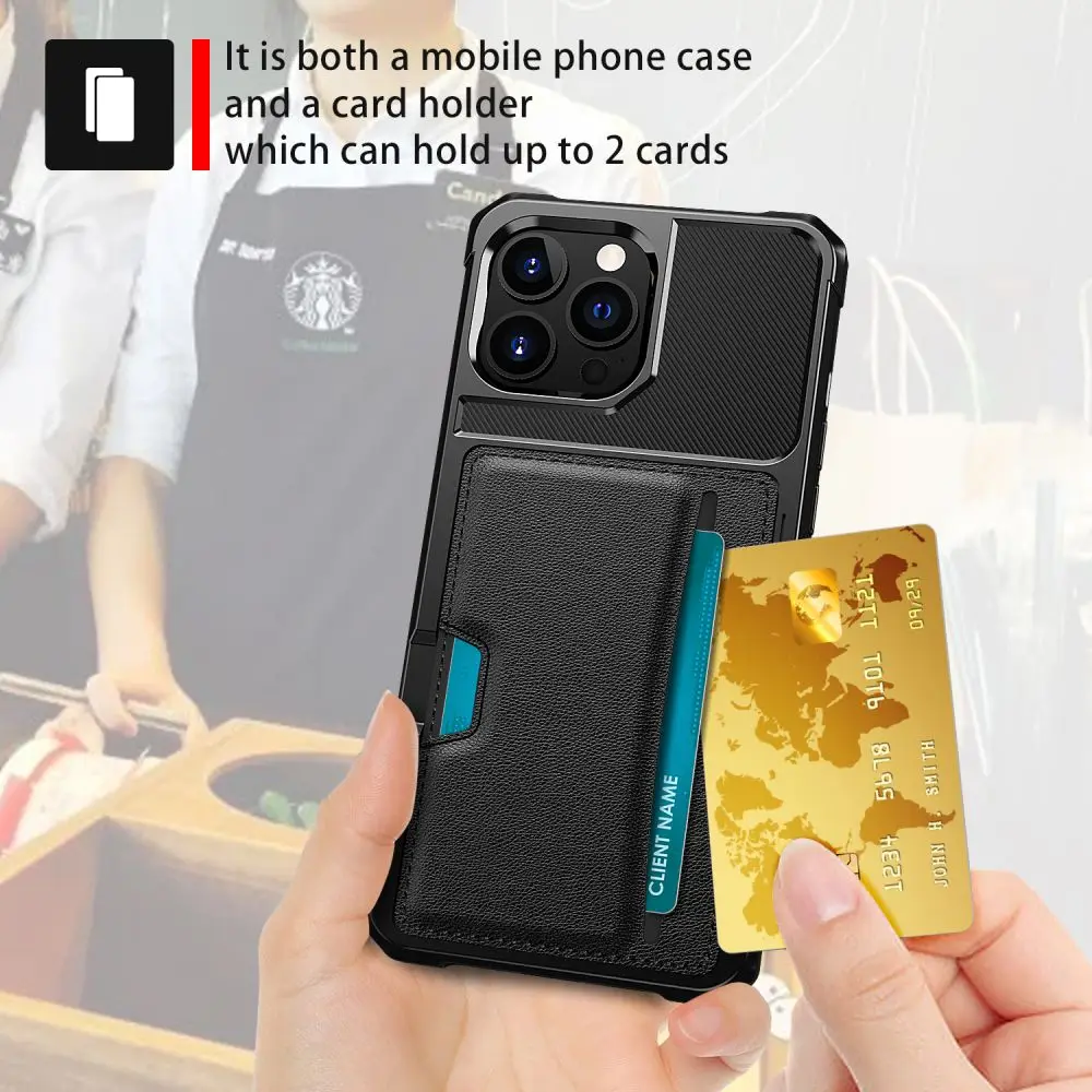 Funda de cuero tipo billetera para iPhone 16 15 14 13 12 11 Pro Max Plus, funda magnética para soporte de coche, suave, a prueba de golpes, 16Pro_voghion.com