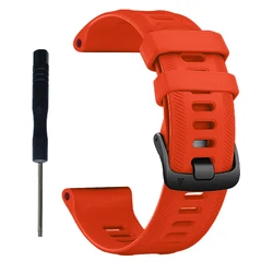 Silicone Sports Watch Replacement Strap - 22mm Wristband Bracelet Accessories - 22mm Width (Red)