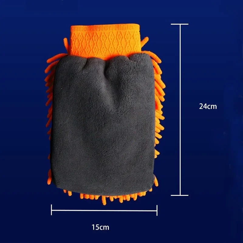 Waterproof Car Wash Microfiber Chenille Gloves Thick Car Cleaning Mitt Wax Detailing Brush Auto Care Double-faced Glove car cleaning gloves microfiber car mitt microfiber cleaning gloves microfiber washing gloves microfiber gloves