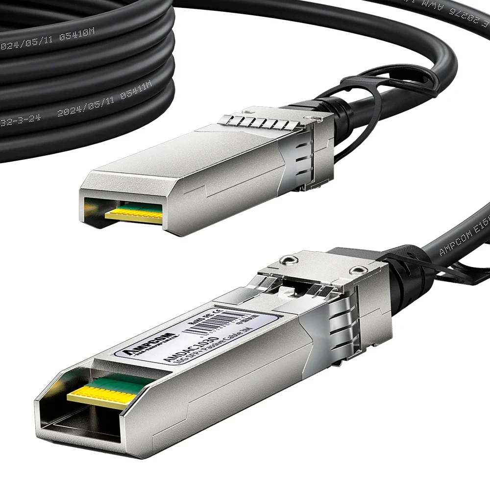 Copper Cable AMPCOM 10G SFP+ DAC Direct Attach for Cisco Mikrotik Ubiquiti Meraki