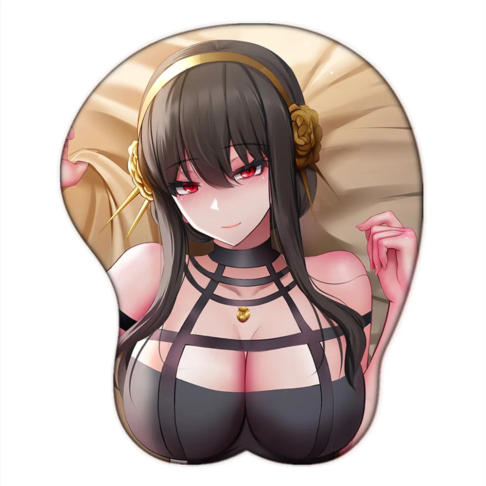 Anime SPY×FAMILY Yor Forger Briar 3D Breast Mouse Pad Soft Silicone Big  opaii Mousepad with Wrist Rest Desk Pad