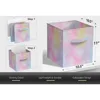 Colorful Cube Storage Bins, Set of 6 Foldable Collapsible Storage Box with Handles, 11" Fabric Storage Cubes Organizers ,Pink 3