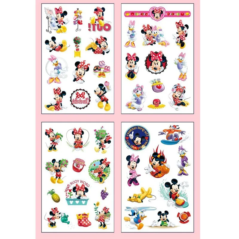 4Pcs/set Disney Avengers Tattoo Stickers Waterproof Original Princess Sofia Sticker Birthday Party Supplies Decoration Kids Gift 4