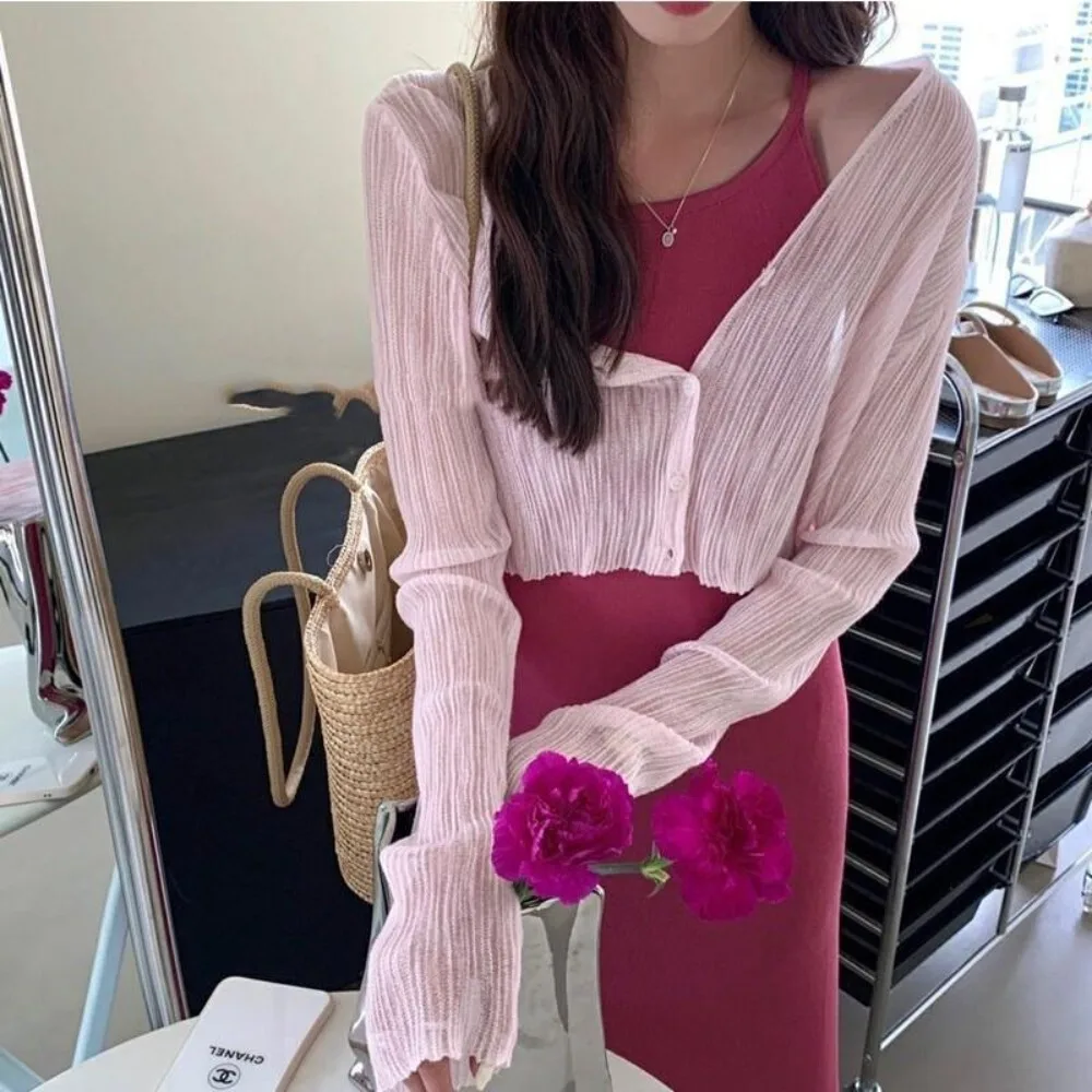 Polyester Summer Hollow Out Blouses for Women Beach Vacation