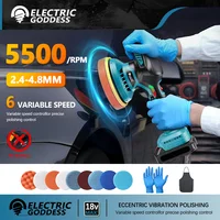 Electric Goddess Eccentric Vibrating Polishing 6 Speed Control Rotation Speed 2500-7000RPM Polished Power Tool Home DiY 1