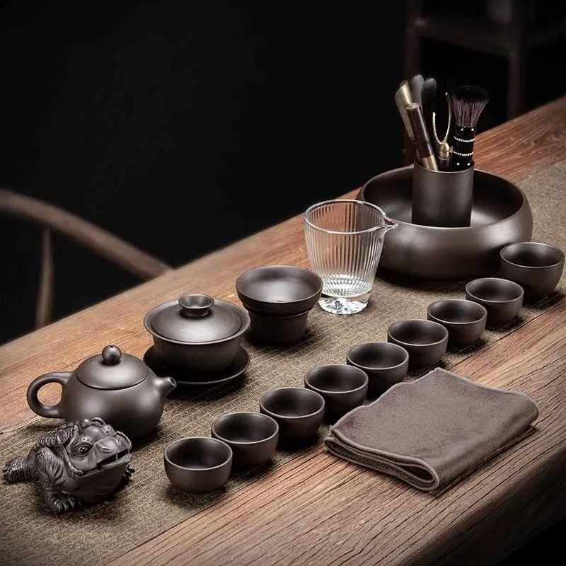 

Gaiwan Chinese Cup Tea Set Accessories Mugs Kettle Bubble Kung Fu Tea Set Infuser Cutlery Ceremony Teteras Teapot Set YX50TS