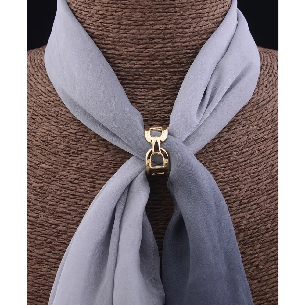 Metal Simple Silk Scarf Buckle Ring Practical Accessories Modern Style Shawl Buckle Decoration Scarf Button