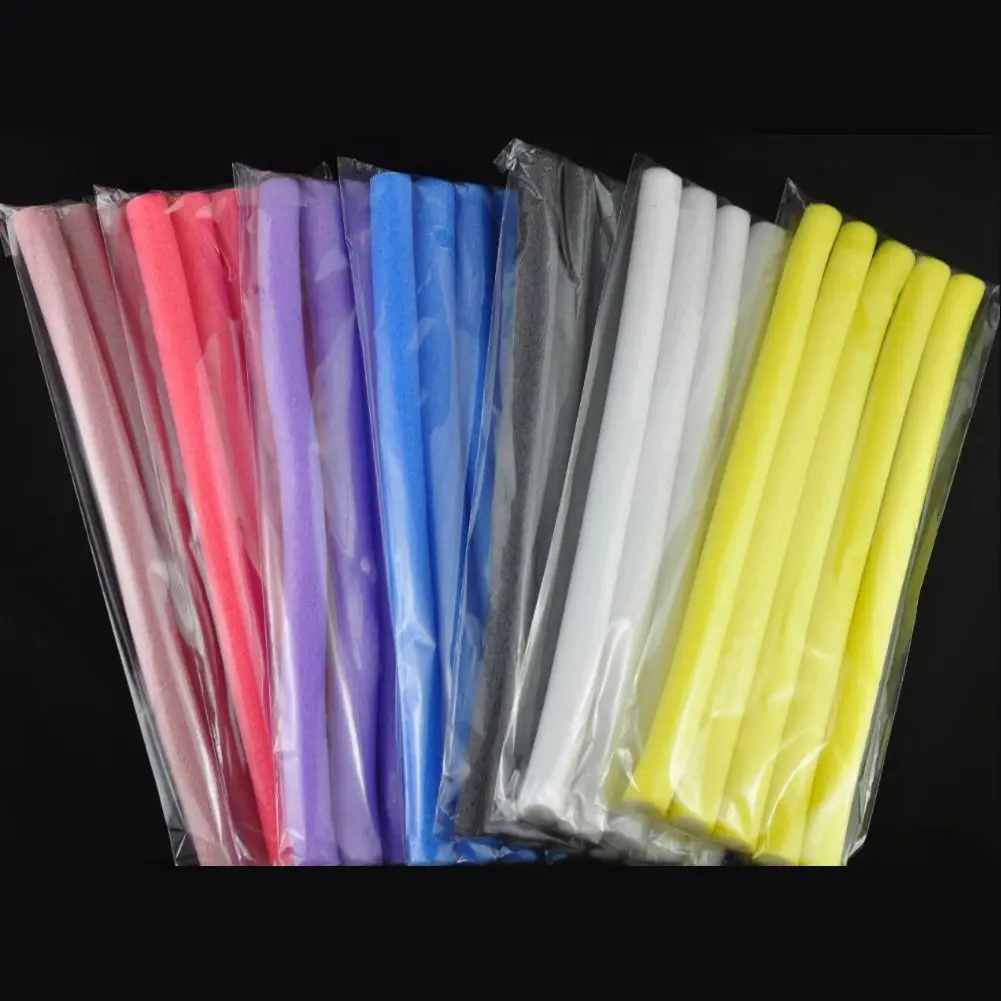 ping 10pcs Lot Curler Makers Soft Foam Bendy Twist Curls DIY Styling Hair Rollers Tool for Women Accessories hair styling tool hair curling tools