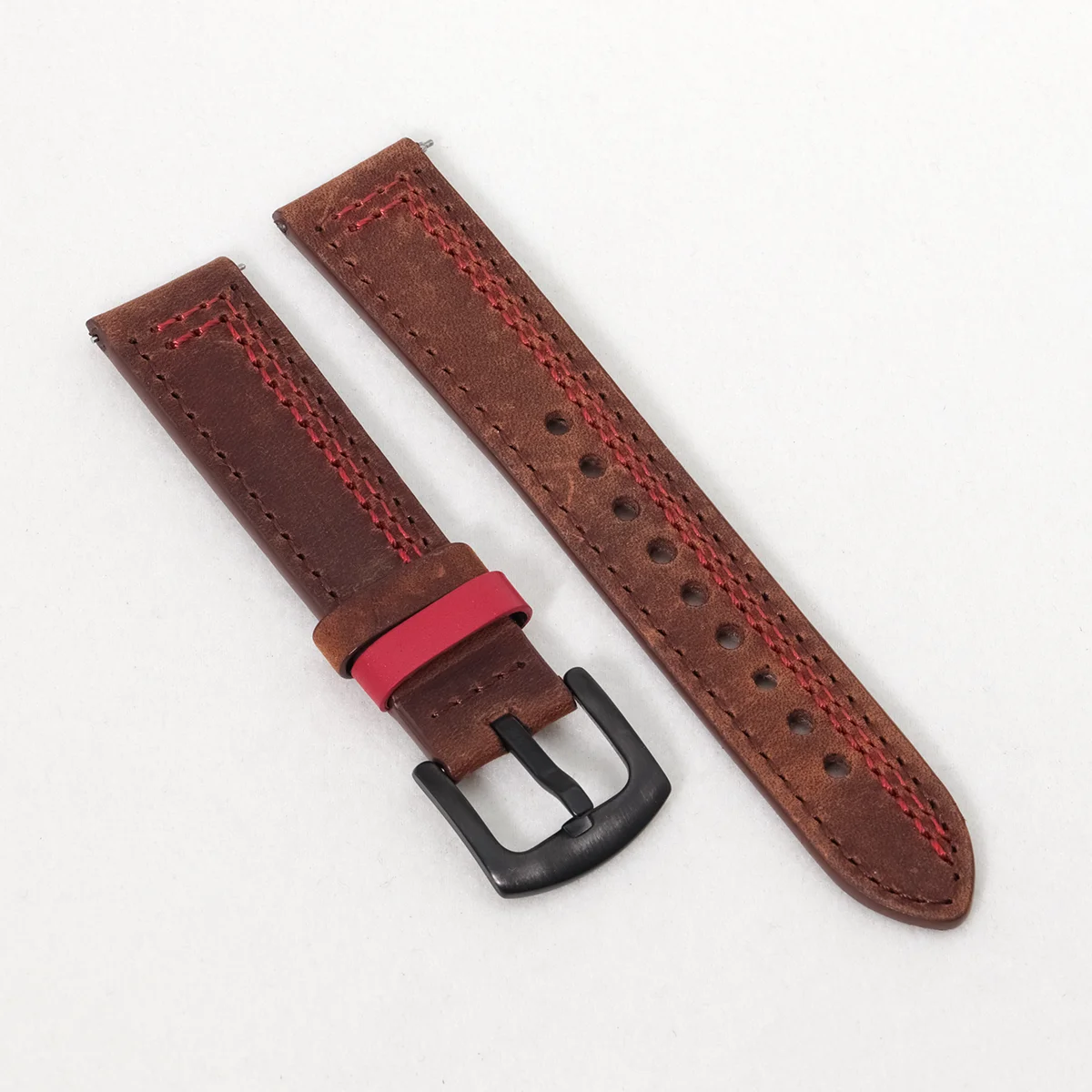 Premium Leather Watch Band - 20mm/22mm Sizes - Elegant Wrist Bracelet