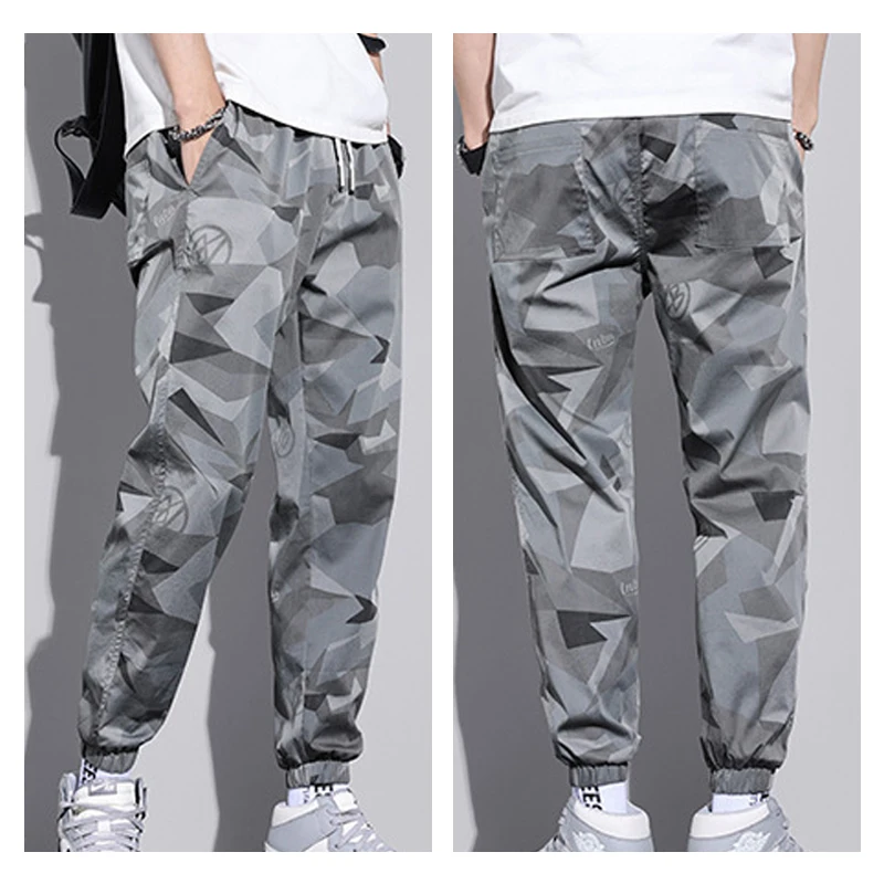 Multi-Pocket-Tarnung Männer hose Jogger Cargo hose Männer Sommer Harems hose schnell trocknende Kordel zug lose lässige Jogging hose – Detail 11