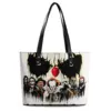 Halloween Horror Team Friends Handbags Jason Voorhees College Tote Bag Cool Shoulder Bag Print Handle PU Leather Shopper Bags 1