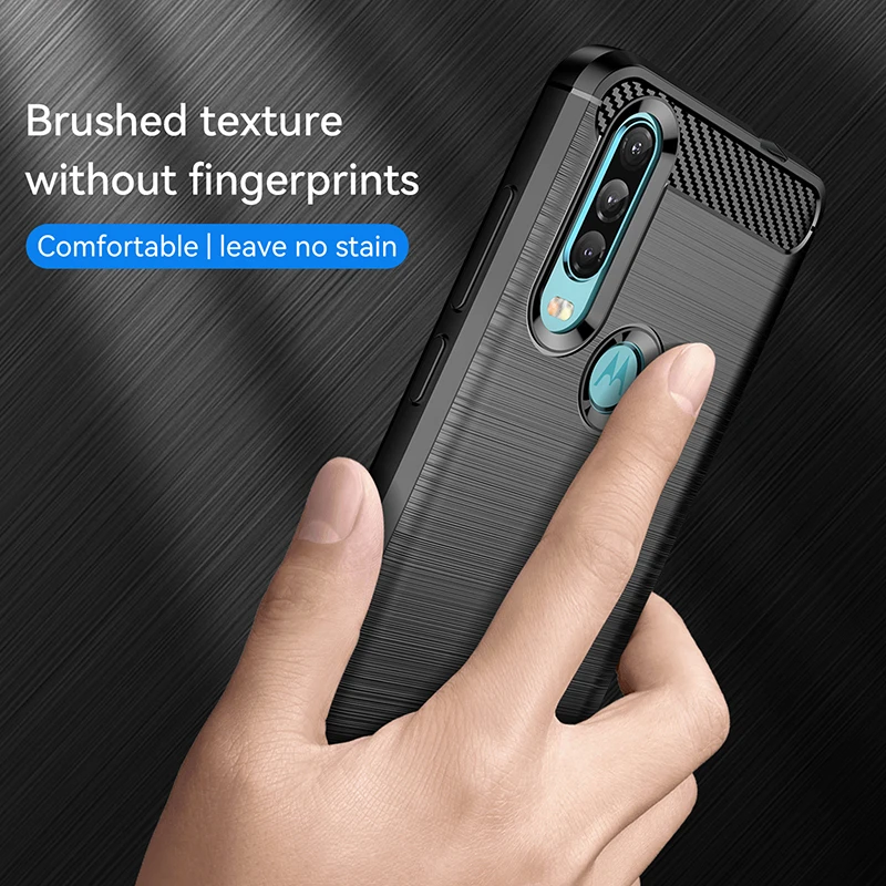 Carbon Fiber Soft Silicone Matte Back Phone Case