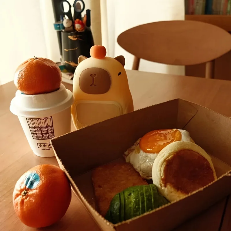 Capibala alarm clock night light digital display vibration wake-up battery-powered charging is suitable for home and hotel use