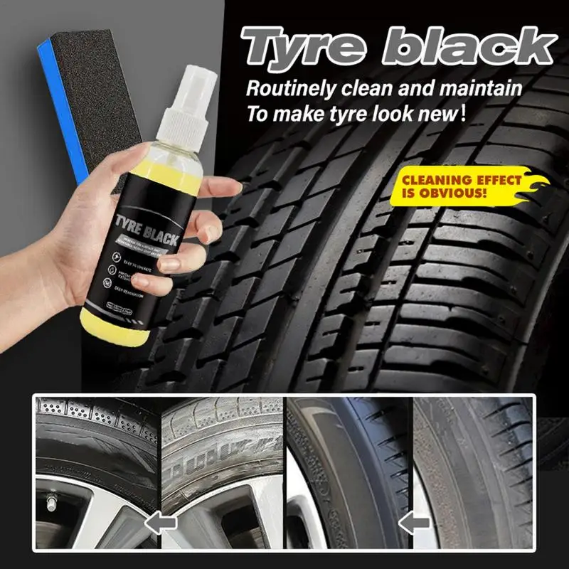Automotive Tire Care 100ml Automotive Wheel Cleaner Tire Shine Cleaner Wheel Spray For Long-Lasting
