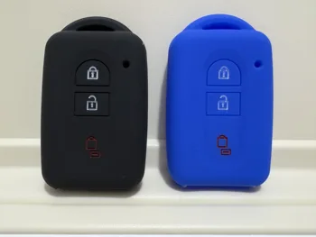 2 Button Silicone Key Case Cover For Nissan Qashqai Micra Juke X-Trail Navara Note Tiida Keyless Fob Shell Skin Holder Protector 1
