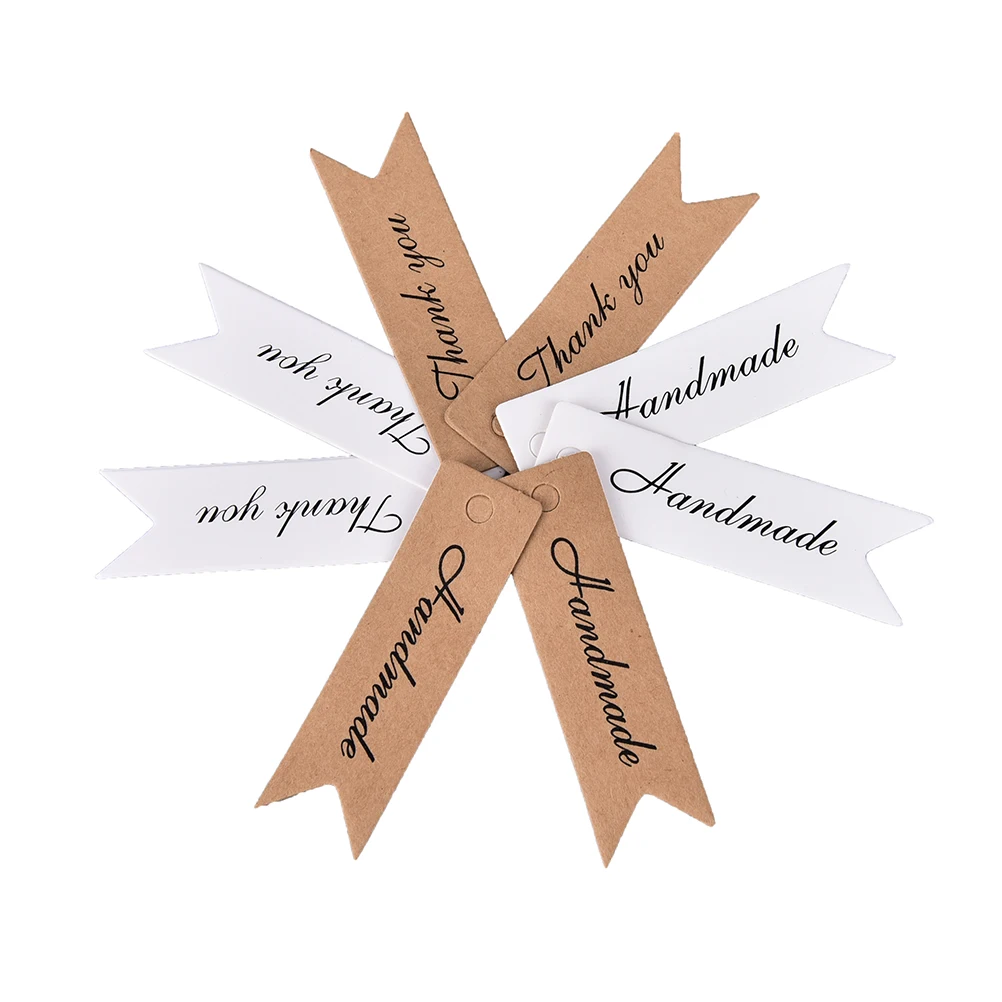 

Винтажная бирка из крафт-бумаги «Thank You» ручной работы, 100 шт., подвесная бирка для свадебной вечеринки, подарка, ценник для одежды