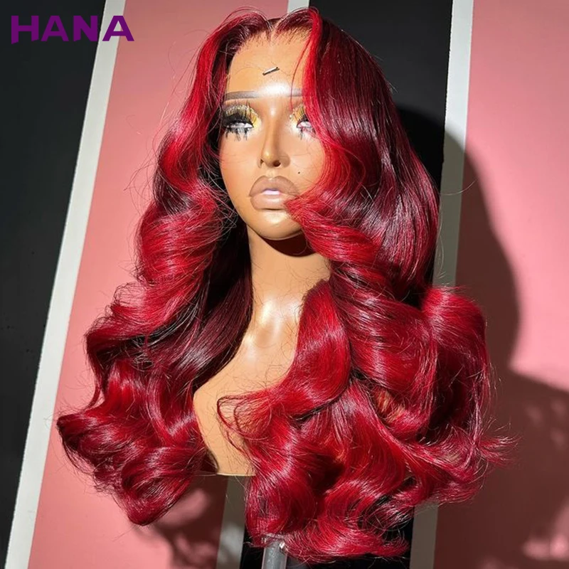 Highlight 99 Red with Burgundy 99J Colored Body Wave Human