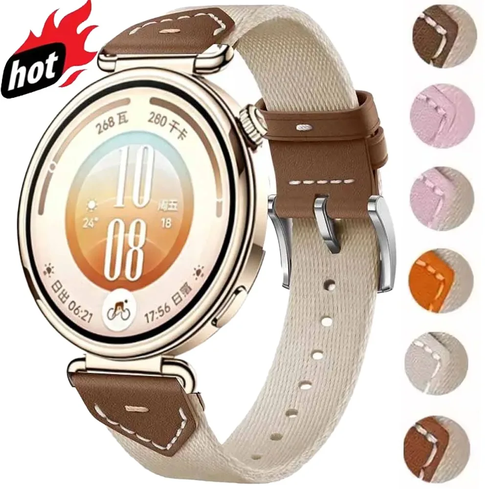 18mm Premium Nylon-Leather Watch Strap - Comfortable Accessory Watchband