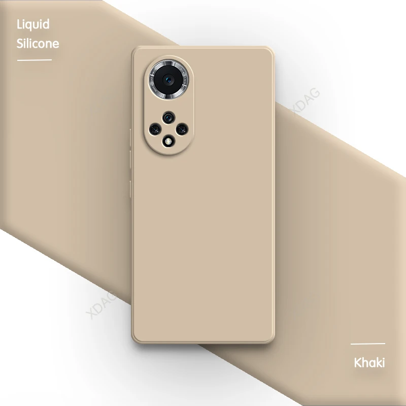 Luxurious Shockproof Liquid Silicone Phone Case - Pure Color Back Cover