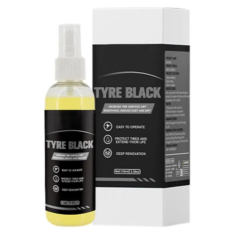 Sprayable Car Tire Shine Cleaner Effective Tire Shine Cleaner 100ml Wheel Spray For Long-Lasting Protection