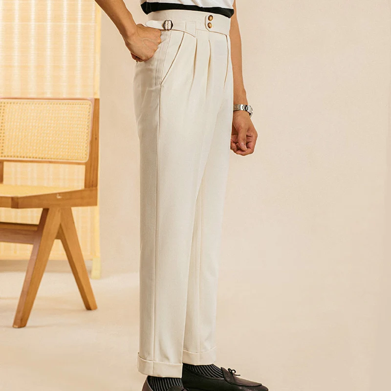 Trousers Pant For Man Office Trouser Men Business Casual Pant British Social Club Outfits Black Apricot business pants,men pants