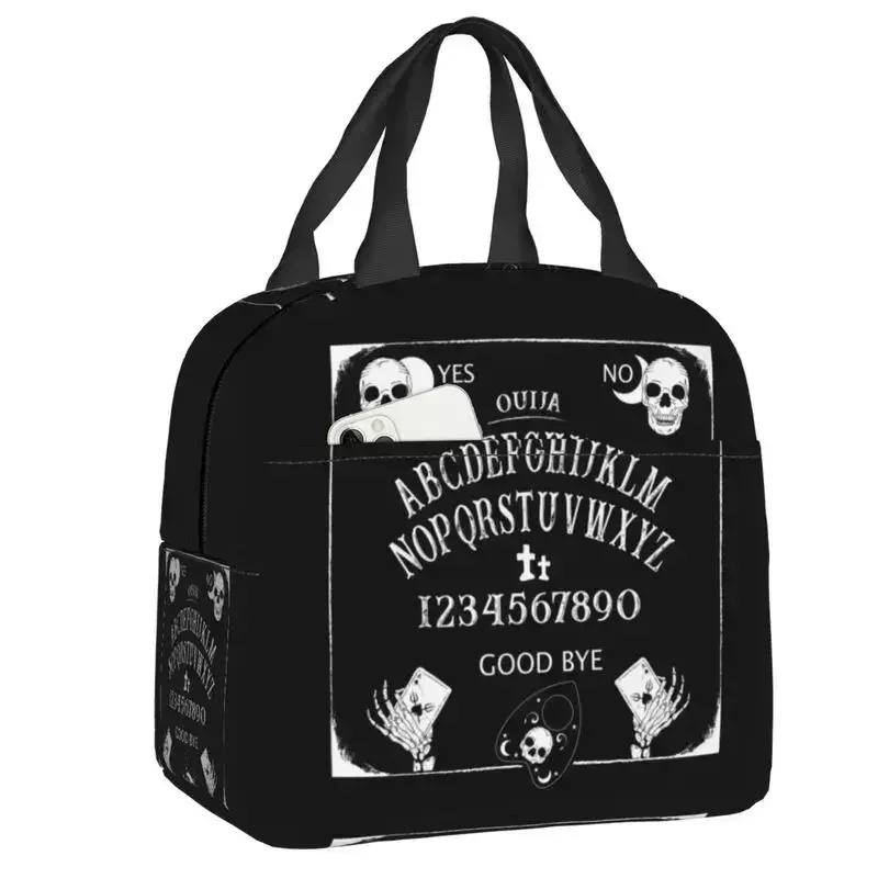 

2024 Ouija Spirit Board Portable Lunch Boxes Halloween Witchcraft Occult Cooler Thermal Food Insulated Lunch Bag School Student
