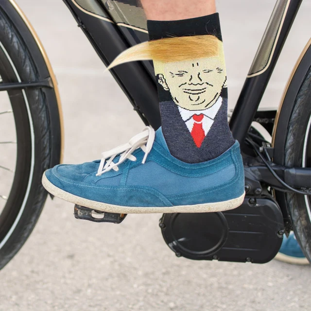 1-3pairs Trump Socks With Hair Trump Face Compression Socks Novelty Funny Wig Socks Fashion Street Style Socks for Outdoor 3