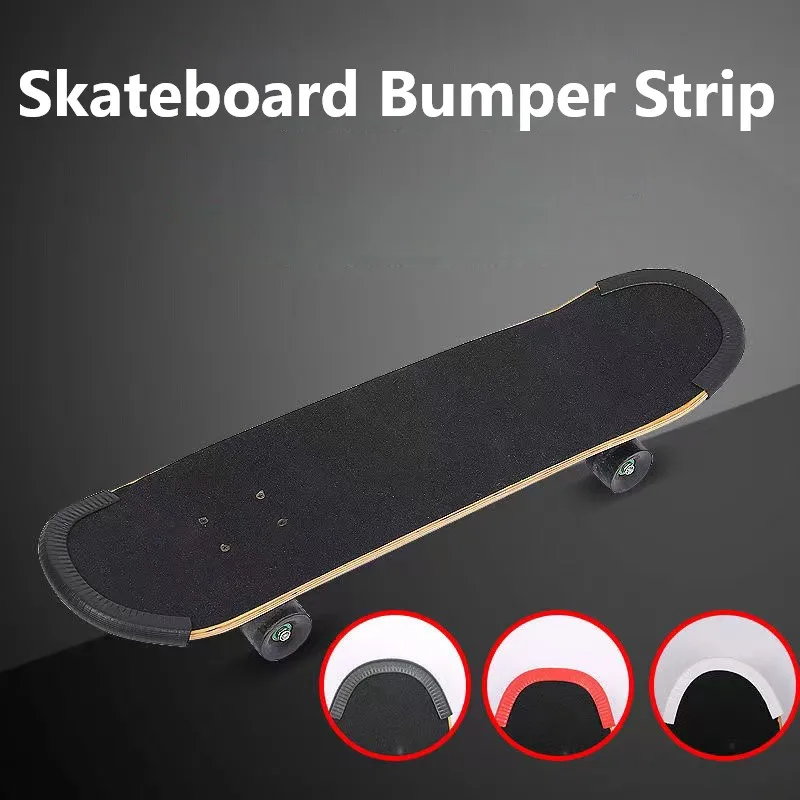 Skateboard Accessories 1Pair Skateboard Bumpers Strip SkateBoarding Anti-collision Protector Rubber Strip Longboard Deck Guards Crash Rubber