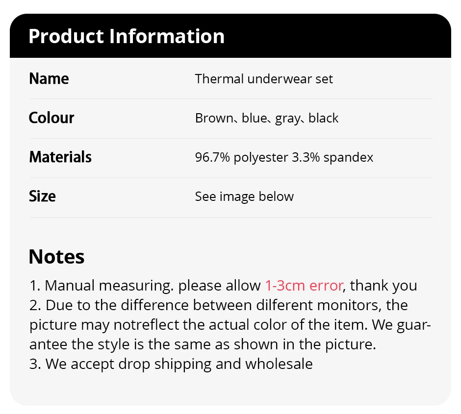 Men's Thermal Underwear Long Johns image 1