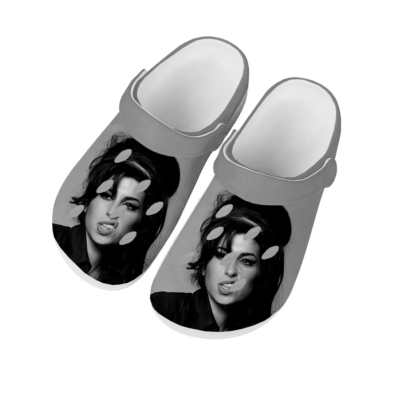 

Модная домашняя обувь Amy Winehouse Singer, обувь для воды на заказ, мужская и женская обувь для подростков, дышащие шлепанцы с отверстиями для пляжа
