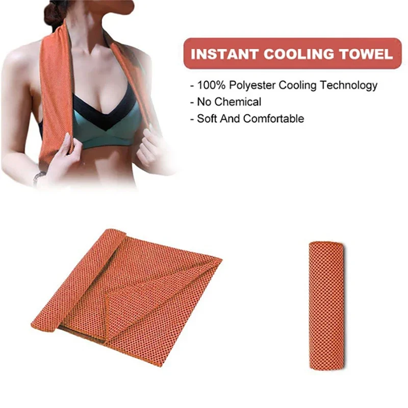 Sport Cooling Towel Microfiber Instant Cool Ice Face Towels for Gym Swimming Yoga Running Quick-dry Towels Cooling Cloth