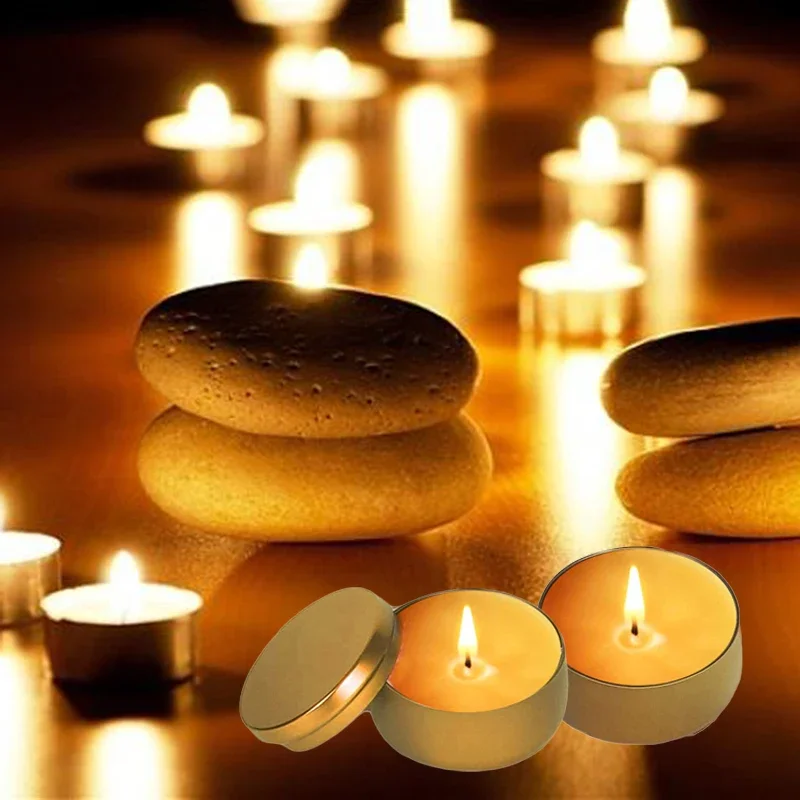 12Pcs Round Candle Tea Jars With Lid Aluminum Travel Tin Candle Storage Container Tea Cans Box Empty Cream Cosmetic Container tea tin box,tea canister
