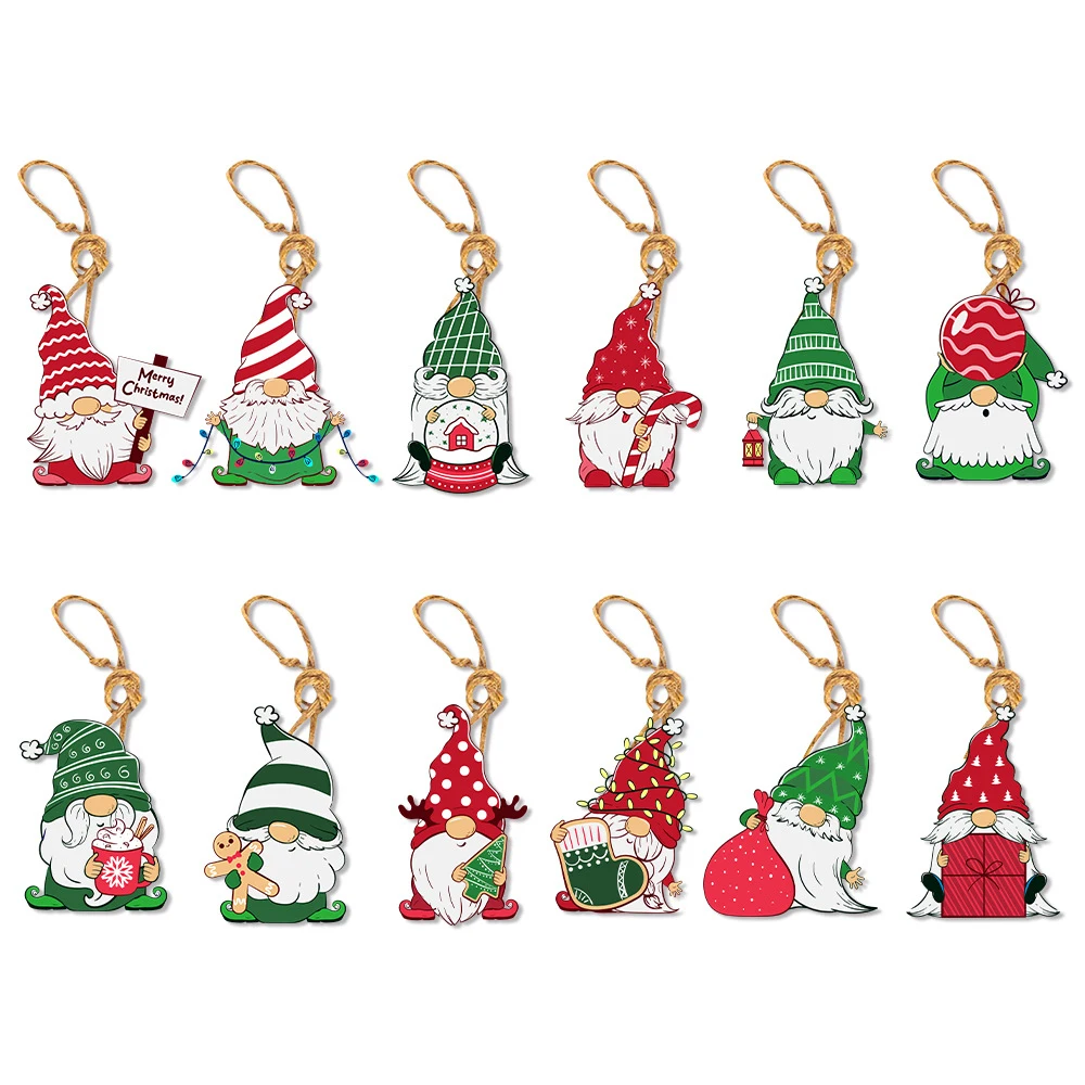 thumbnail image 1 of 120/12 piezas de adornos navideños colgantes para árbol de Navidad, guirnaldas de papel para Año Nuevo, cajas de regalo, decoración para envolver regalos, bricolaje, hecho a mano, 1 of 5
