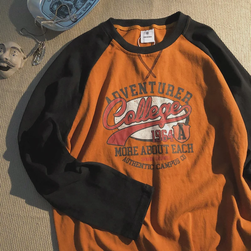 Dames T-shirts Tops Oversized Patchwork Haruku Koreaanse Grafische Mode Streetwear Kawaii T-shirt Esthetisch Lange Mouwen Y2k513_voghion.com