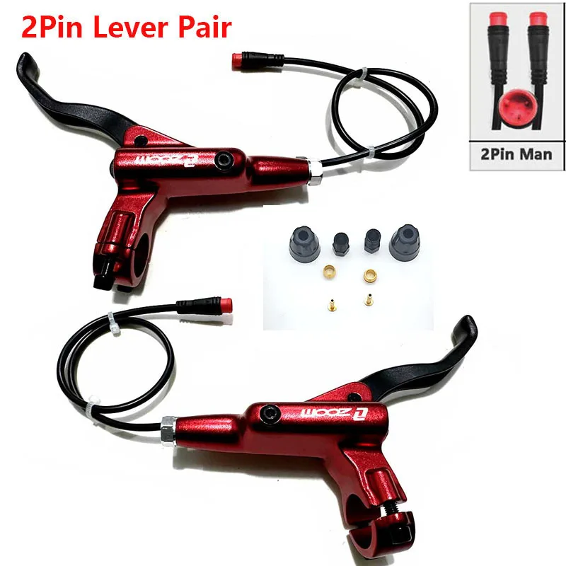 Zoom 2 3 pistion Hydraulic Brake Lever Power-off cut off Oil brake lever SM2A SM2Y 2Pin 3Pin Plug Electric Bicycle scooter