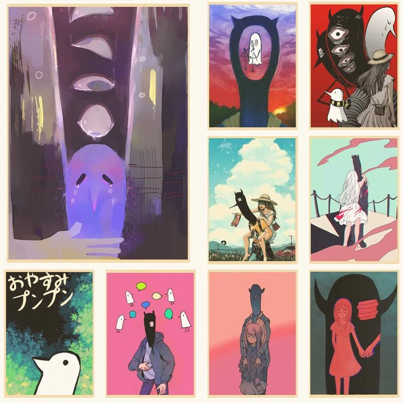 Goodnight Punpun Poster Retro Poster Home Bar Cafe Art Wall Sticker Collection Picture Wallpaper Decoration Aliexpress