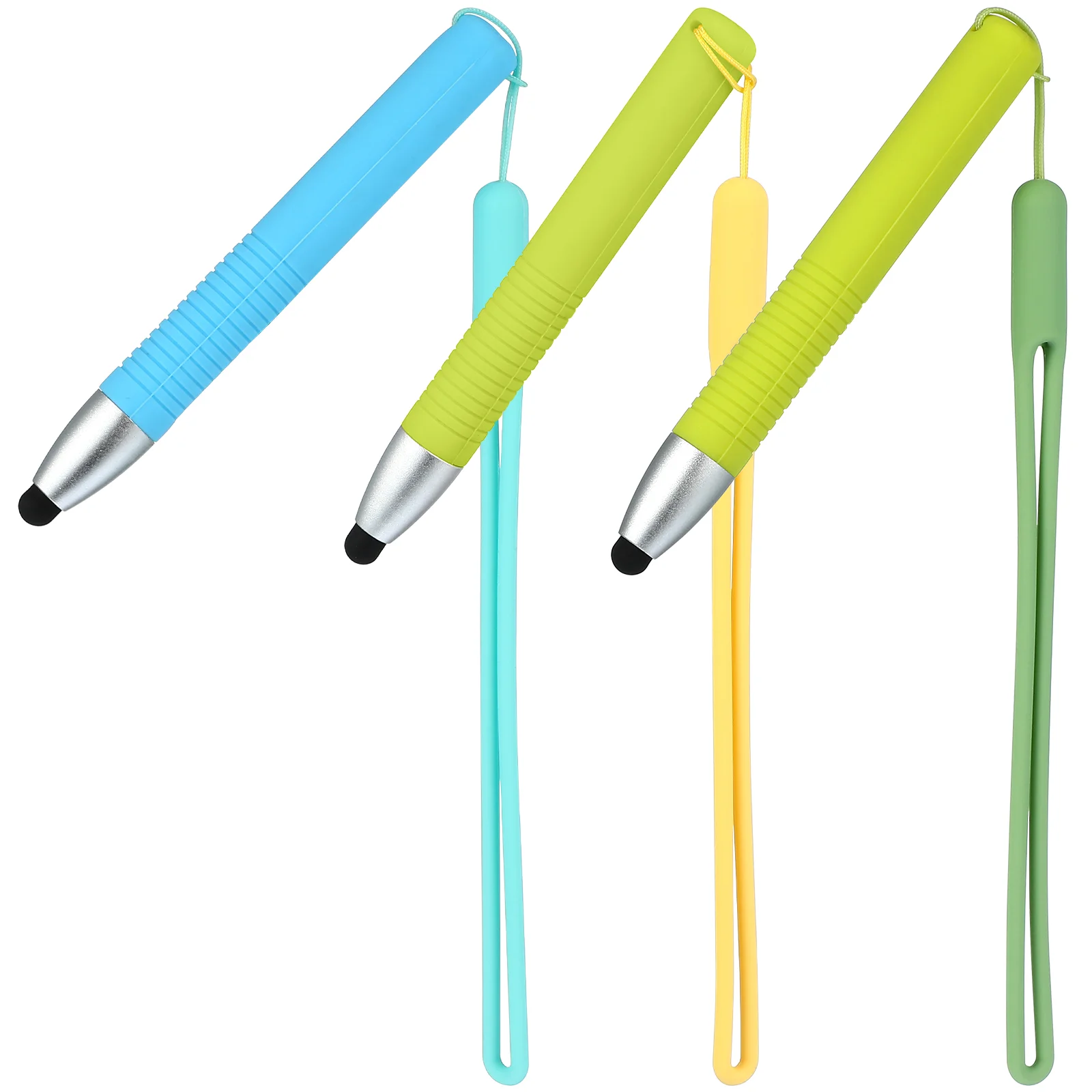 

3Pcs Silicone Tablet Screen Tablets Smartphones Stylus Pen with 3 Lanyards for Kids