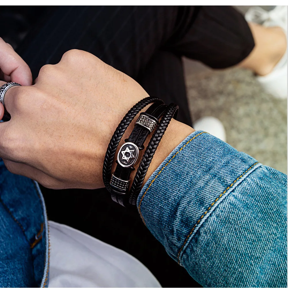 Viking Urn Bracelet for Ashes for Men Women - Leather Ashes Bracelets with Magnetic Clasp - Cremation Jewelry Cuff Bangle