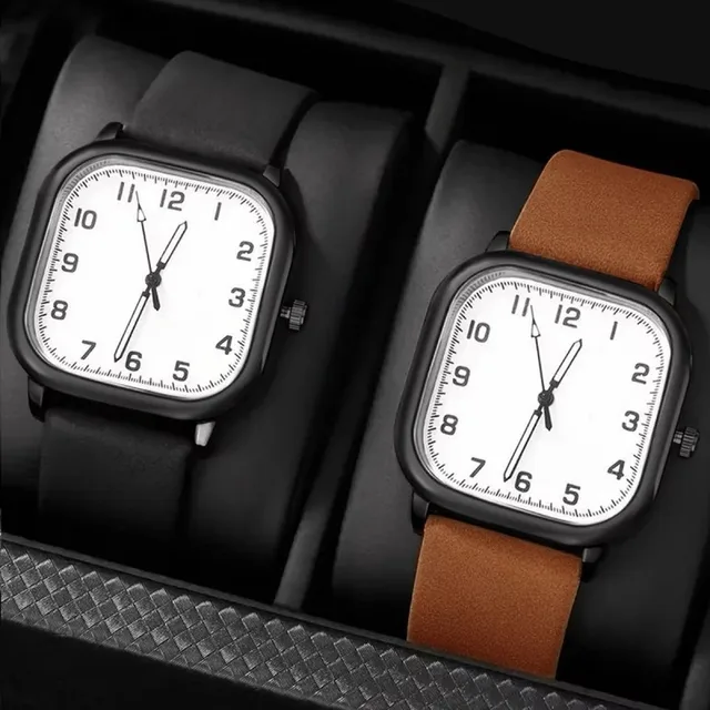 Fashion Square Men Waterproof Watches Simple Luminous Quartz Wristwatches - Image 4